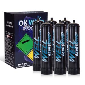 0.95L 640g Whipped Cream Chargers Nitrous Oxide N2O 6pcs/Pack WellWhip