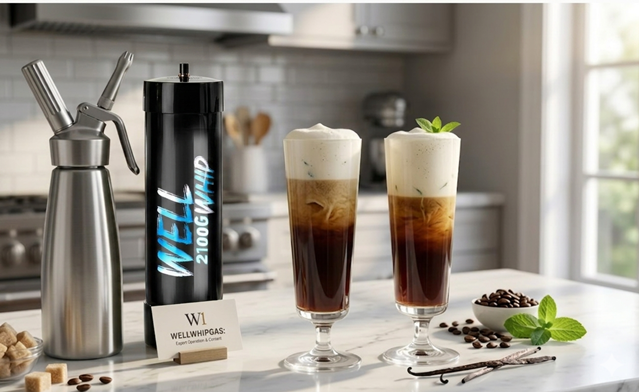A sturdy dark chocolate mocha nitro stout-style coffee with a dense, persistent coffee foam resembling a stout beer head.